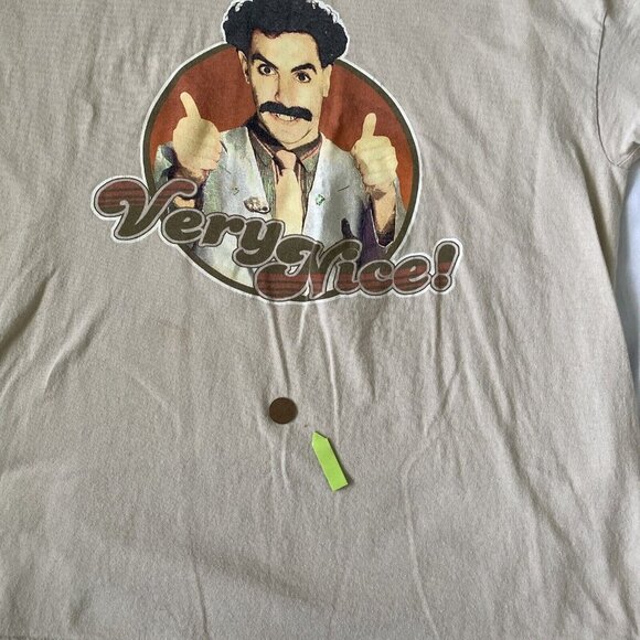 Borat "Very Nice!" Beige Graphic T-Shirt - Picture 4 of 10